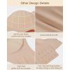 imageHORISUN Bras for Women No Underwire V Neck Scalloped Wireless Push Up Bra with Soft Support Comfort Seamless BralettesJacquard Milk Coffee