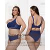 imageHORISUN Bras for Women No Underwire Wireless Seamless Wirefree Support Lift Full Coverage Push Up T Shirt BraNavy Blue Color