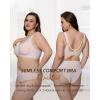 imageHORISUN Bras for Women No Underwire Wireless Seamless Wirefree Support Lift Full Coverage Push Up T Shirt BraPink Color