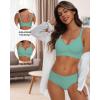 imageHORISUN Comfortable Seamless Full Coverage Bra for Women Wireless Bras with Soft Support Regular and Plus SizeEgg Green