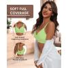 imageHORISUN Comfortable Seamless Full Coverage Bra for Women Wireless Bras with Soft Support Regular and Plus SizeLemon Green