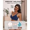 imageHORISUN Comfortable Seamless Full Coverage Bra for Women Wireless Bras with Soft Support Regular and Plus SizeNavy Blue