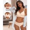 imageHORISUN Comfortable Seamless Full Coverage Bra for Women Wireless Bras with Soft Support Regular and Plus SizeNudeblack