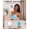 imageHORISUN Comfortable Seamless Full Coverage Bra for Women Wireless Bras with Soft Support Regular and Plus SizeSky Blue