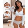 imageHORISUN Comfortable Seamless Full Coverage Bra for Women Wireless Bras with Soft Support Regular and Plus SizeWhite