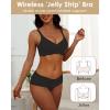 imageHORISUN Comfortable Wireless T Shirt Bra Seamless Push Up Full Coverage Bras for WomenBlack