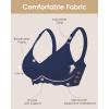imageHORISUN Comfortable Wireless T Shirt Bra Seamless Push Up Full Coverage Bras for WomenNavy Blue