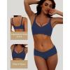 imageHORISUN Comfortable Wireless T Shirt Bra Seamless Push Up Full Coverage Bras for WomenNavy Blue