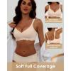 imageHORISUN Comfortable Wireless T Shirt Bra Seamless Push Up Full Coverage Bras for WomenNude