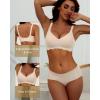 imageHORISUN Comfortable Wireless T Shirt Bra Seamless Push Up Full Coverage Bras for WomenNude