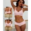 imageHORISUN Comfortable Wireless T Shirt Bra Seamless Push Up Full Coverage Bras for WomenPink