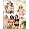 imageHORISUN No Underwire Bras for Women Push Up Scalloped V Neck Wireless Full Coverage Bralette Supportive Comfort Everyday BrasNude