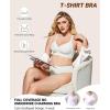 imageHORISUN No Underwire Bras for Women Push Up Scalloped V Neck Wireless Full Coverage Bralette Supportive Comfort Everyday BrasWhite