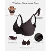 imageHORISUN Seamless Bra V Neck Lace Floral Wireless Bralette No Underwire Bra for WomenGrey