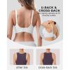 imageHORISUN Seamless Bra V Neck Lace Floral Wireless Bralette No Underwire Bra for WomenWhite