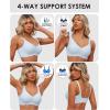 imageHORISUN Seamless Bra Womens Push Up No Underwire Lace Support Full Coverage BraBlue