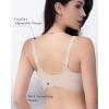imageHORISUN Seamless Bra Womens Push Up No Underwire Lace Support Full Coverage BraCoffee