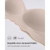 imageHORISUN Seamless Bra Womens Push Up No Underwire Lace Support Full Coverage BraCoffee