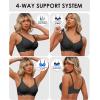 imageHORISUN Seamless Bra Womens Push Up No Underwire Lace Support Full Coverage BraGrey