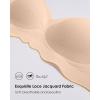 imageHORISUN Seamless Bra Womens Push Up No Underwire Lace Support Full Coverage BraNude
