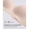 imageHORISUN Seamless Bra Womens Push Up No Underwire Lace Support Full Coverage BraPink