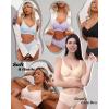 imageHORISUN Seamless Bra Womens Push Up No Underwire Lace Support Full Coverage BraPink