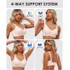 imageHORISUN Seamless Bra Womens Push Up No Underwire Lace Support Full Coverage BraPink