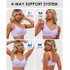 imageHORISUN Seamless Bra Womens Push Up No Underwire Lace Support Full Coverage BraPurple
