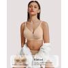 imageHORISUN Seamless Bras Full Coverage V Neck Push Up Wireless Bras for WomenBlacknude