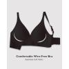 imageHORISUN Seamless Bras Full Coverage V Neck Push Up Wireless Bras for WomenBlacknude