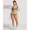 imageHORISUN Seamless Bras Full Coverage V Neck Push Up Wireless Bras for WomenGreen