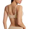 imageHORISUN Seamless Bras Full Coverage V Neck Push Up Wireless Bras for WomenNude