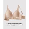imageHORISUN Seamless Bras Full Coverage V Neck Push Up Wireless Bras for WomenNude