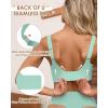 imageHORISUN Seamless Bras Full Coverage Wireless Push Up Bra for Women No Underwire Comfort V Neck Bralettes with SupportBirds Egg Green