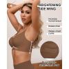 imageHORISUN Seamless Bras Full Coverage Wireless Push Up Bra for Women No Underwire Comfort V Neck Bralettes with SupportCoffee