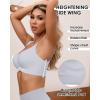 imageHORISUN Seamless Bras Full Coverage Wireless Push Up Bra for Women No Underwire Comfort V Neck Bralettes with SupportGray Blue