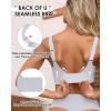 imageHORISUN Seamless Bras Full Coverage Wireless Push Up Bra for Women No Underwire Comfort V Neck Bralettes with SupportGray Blue