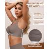 imageHORISUN Seamless Bras Full Coverage Wireless Push Up Bra for Women No Underwire Comfort V Neck Bralettes with SupportGrey