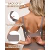 imageHORISUN Seamless Bras Full Coverage Wireless Push Up Bra for Women No Underwire Comfort V Neck Bralettes with SupportGrey