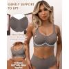 imageHORISUN Seamless Bras Full Coverage Wireless Push Up Bra for Women No Underwire Comfort V Neck Bralettes with SupportGrey