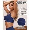 imageHORISUN Seamless Bras Full Coverage Wireless Push Up Bra for Women No Underwire Comfort V Neck Bralettes with SupportNavy Blue