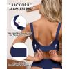 imageHORISUN Seamless Bras Full Coverage Wireless Push Up Bra for Women No Underwire Comfort V Neck Bralettes with SupportNavy Blue