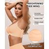 imageHORISUN Seamless Bras Full Coverage Wireless Push Up Bra for Women No Underwire Comfort V Neck Bralettes with SupportPeach