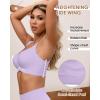 imageHORISUN Seamless Bras Full Coverage Wireless Push Up Bra for Women No Underwire Comfort V Neck Bralettes with SupportPurple