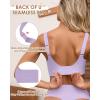 imageHORISUN Seamless Bras Full Coverage Wireless Push Up Bra for Women No Underwire Comfort V Neck Bralettes with SupportPurple