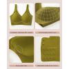 imageHORISUN Seamless Comfort Bras for Women No Underwire V Neck Soft Support Wireless T Shirt BraAvocado Green