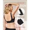 imageHORISUN Seamless Comfort Bras for Women No Underwire V Neck Soft Support Wireless T Shirt BraBlack