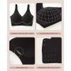 imageHORISUN Seamless Comfort Bras for Women No Underwire V Neck Soft Support Wireless T Shirt BraBlack