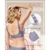 imageHORISUN Seamless Comfort Bras for Women No Underwire V Neck Soft Support Wireless T Shirt BraGrey Blue