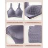 imageHORISUN Seamless Comfort Bras for Women No Underwire V Neck Soft Support Wireless T Shirt BraGrey Blue